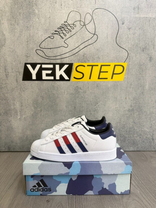 Adidas Süperstar Çift Logo kırmızı Mavi